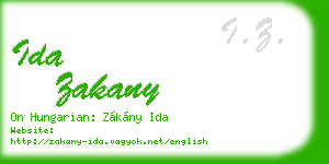 ida zakany business card