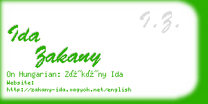 ida zakany business card